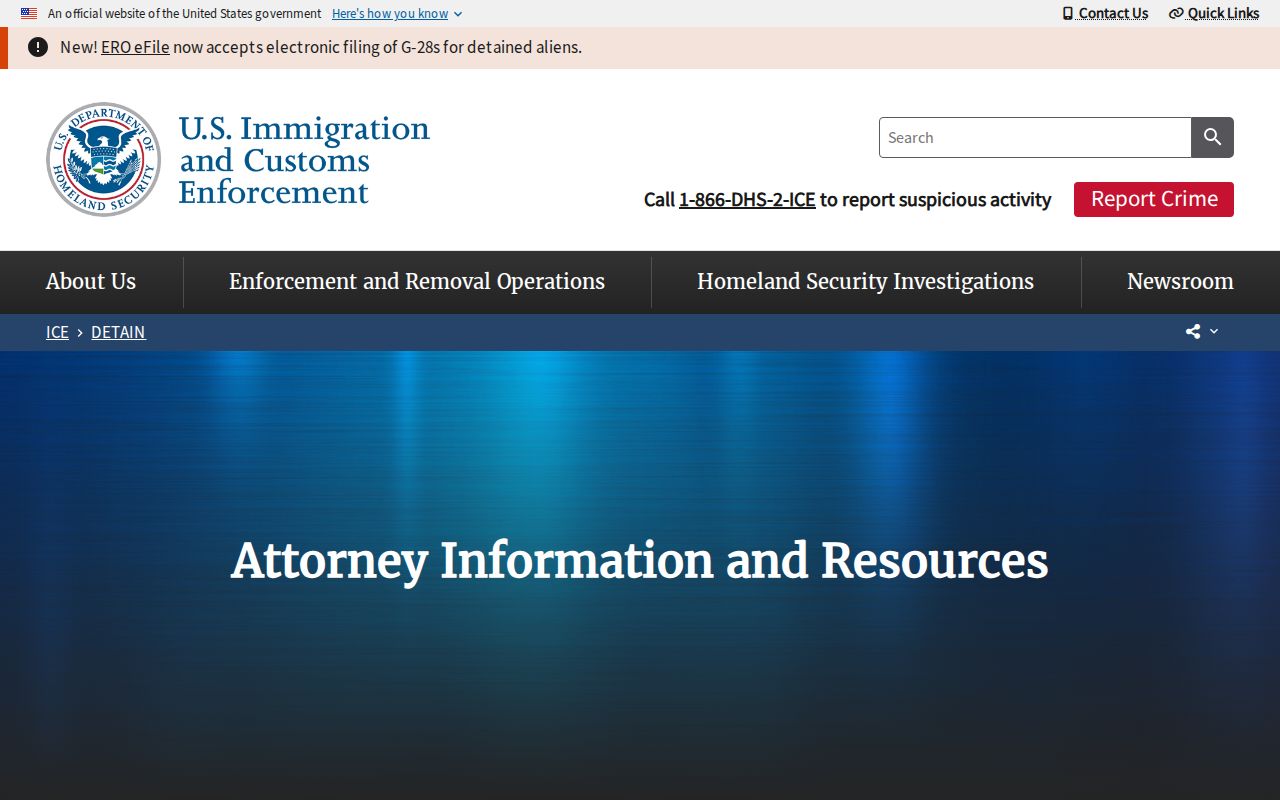 ICE detainee locator scope for a Levy County release or transfer record